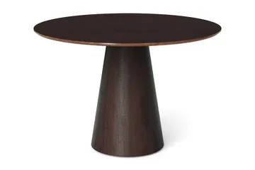 Siena Runt Matbord 110 cm i Trä med Rökt Ek-utseende - Mörkbrun - Möbler - Matplats - Matbord & köksbord