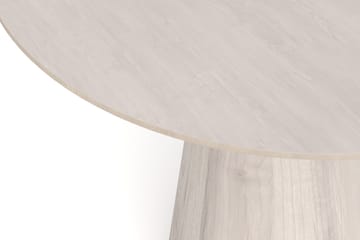 Siena Runt Matbord 110 cm i Trä med Vitlaserad Ek-utseende - Vit - Möbler - Matplats - Matbord & köksbord