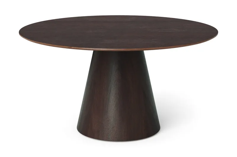 Siena Stort Matbord Runt 150cm Fanér - Mörkbrun Rökt ek - Möbler - Matplats - Matbord & köksbord