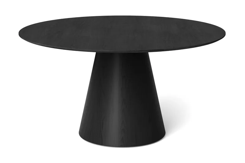 Siena Stort Matbord Runt 150cm Fanér - Svart - Möbler - Matplats - Matbord & köksbord
