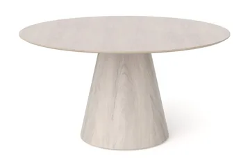Siena Stort Matbord Runt 150cm Fanér - Vitpigmenterat - Möbler - Matplats - Matbord & köksbord