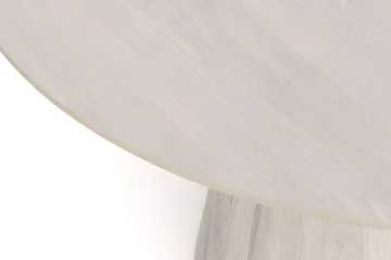 Siena Stort Matbord Runt 150cm Fanér - Vitpigmenterat - Möbler - Matplats - Matbord & köksbord