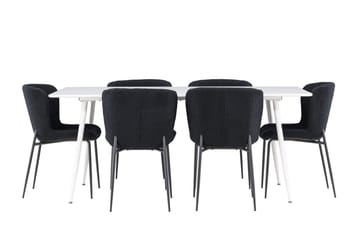 Silar Matbord 180x90 cm med 6 Modesto Matstol - Möbler - Matplats - Matgrupp & matbord med stolar