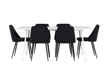 Silar Matbord 180x90 cm med 6 Night Matstol - Möbler - Matplats - Matgrupp & matbord med stolar