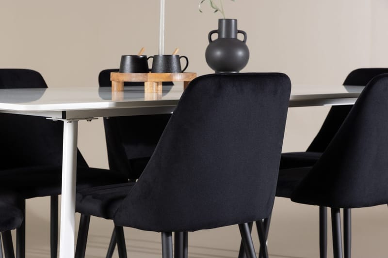 Silar Matbord 180x90 cm med 6 Night Matstol - Möbler - Matplats - Matgrupp & matbord med stolar