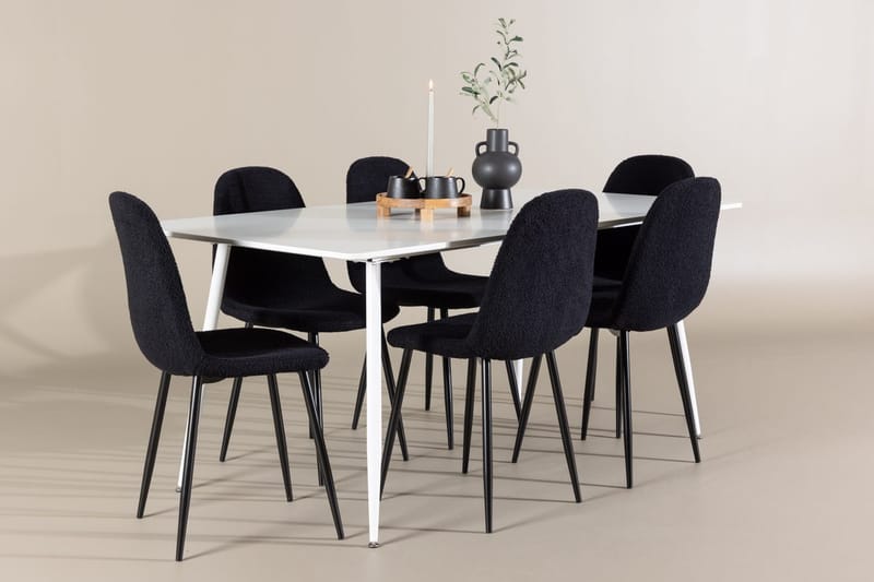 Silar Matbord 180x90 cm med 6 Polar Matstol
