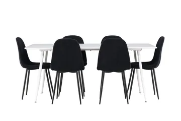 Silar Matbord 180x90 cm med 6 Polar Matstol - Möbler - Matplats - Matgrupp & matbord med stolar