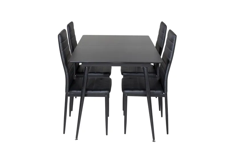 Silar Matgrupp Förlängningsbar 120 cm Rektangulär med 4 Slim stolar