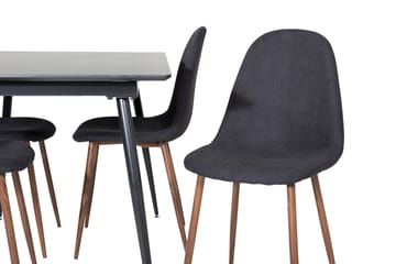 Silar Matgrupp Förlängningsbar 120 cm Rektangulär med 4 Polar stolar - Svart - Möbler - Matplats - Matgrupp & matbord med stolar