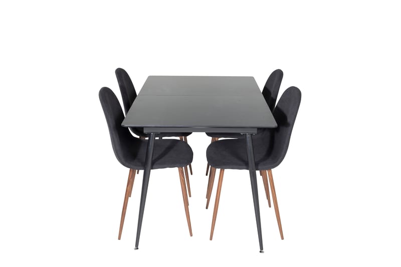 Silar Matgrupp Förlängningsbar 120 cm Rektangulär med 4 Polar stolar - Svart - Möbler - Matplats - Matgrupp & matbord med stolar