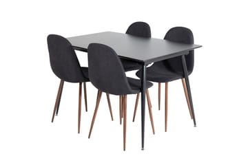 Silar Matgrupp Förlängningsbar 120 cm Rektangulär med 4 Polar stolar - Svart - Möbler - Matplats - Matgrupp & matbord med stolar