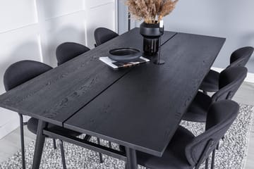 Sleek Matbord 195 cm Förlängningsbart med 6 Vault Matstol - Möbler - Matplats - Matgrupp & matbord med stolar