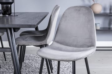 Sleek Matbord 195 cm Förlängningsbart med 6 Polar Köksstol - Möbler - Matplats - Matgrupp & matbord med stolar