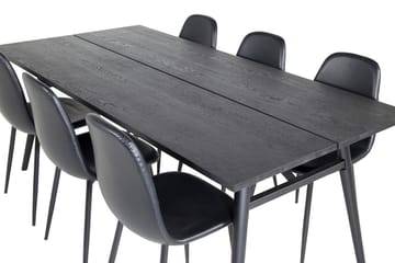 Sleek Matbord 195 cm Förlängningsbart med 6 Polar Köksstol - Möbler - Matplats - Matgrupp & matbord med stolar