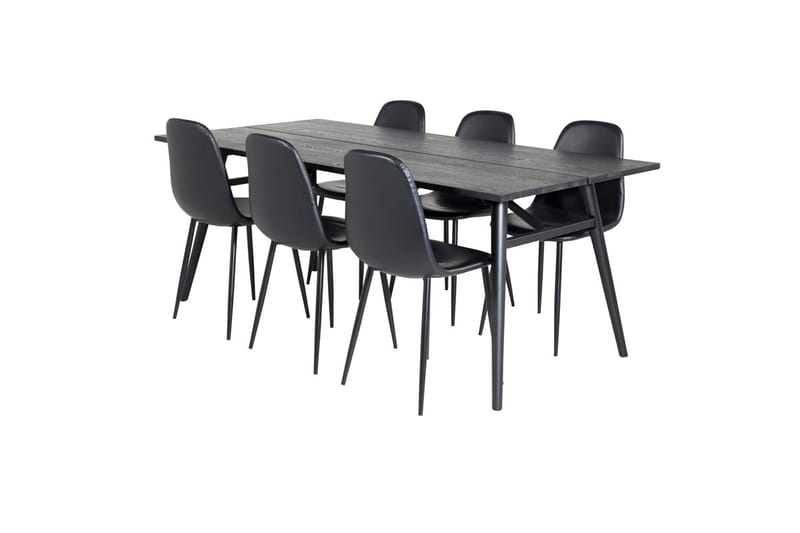Sleek Matbord 195 cm Förlängningsbart med 6 Polar Köksstol - Möbler - Matplats - Matgrupp & matbord med stolar