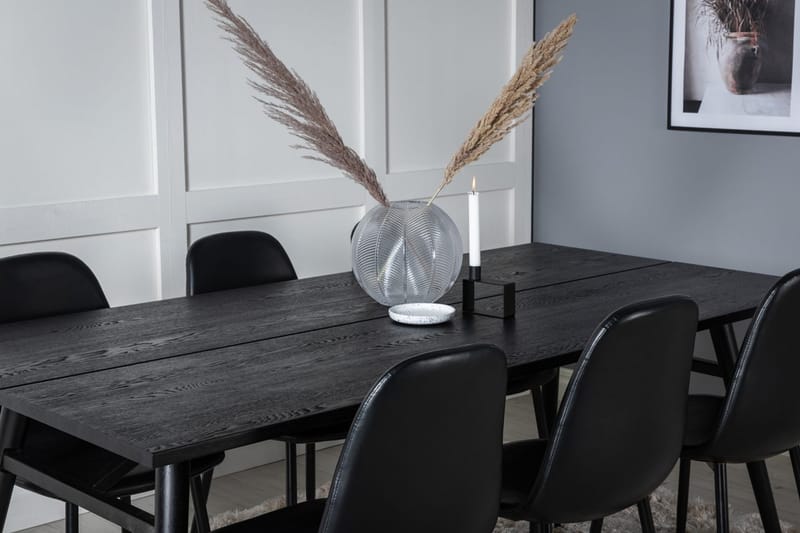 Sleek Matbord 195 cm Förlängningsbart med 6 Polar Köksstol - Möbler - Matplats - Matgrupp & matbord med stolar