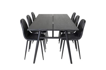 Sleek Matbord 195 cm Förlängningsbart med 6 Polar Köksstol - Möbler - Matplats - Matgrupp & matbord med stolar