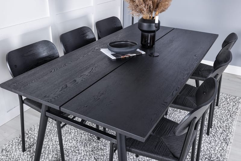 Sleek Matbord 195 cm Förlängningsbart med 6 Polly Matstol - Möbler - Matplats - Matgrupp & matbord med stolar