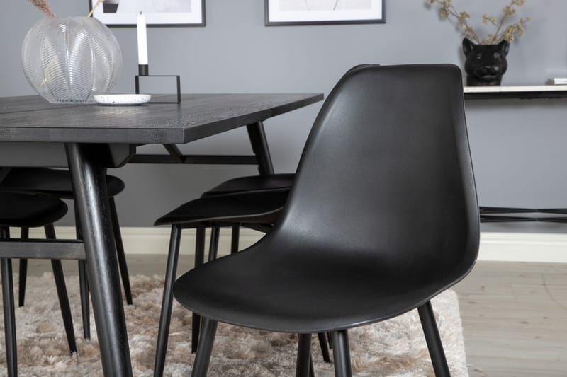 Sleek Matbord 195 cm Förlängningsbart med 6 Polar Matstol - Möbler - Matplats - Matgrupp & matbord med stolar