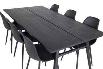 Sleek Matbord 195 cm Förlängningsbart med 6 Polar Matstol - Möbler - Matplats - Matgrupp & matbord med stolar