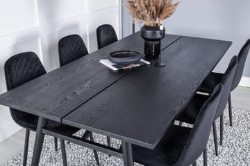 Sleek Matbord 195 cm Förlängningsbart med 6 Polar Matstol - Möbler - Matplats - Matgrupp & matbord med stolar