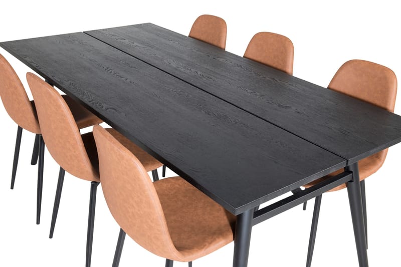 Sleek Matgrupp Förlängningsbar 195 cm Rektangulär med 6 Polar stolar - Möbler - Matplats - Matgrupp & matbord med stolar