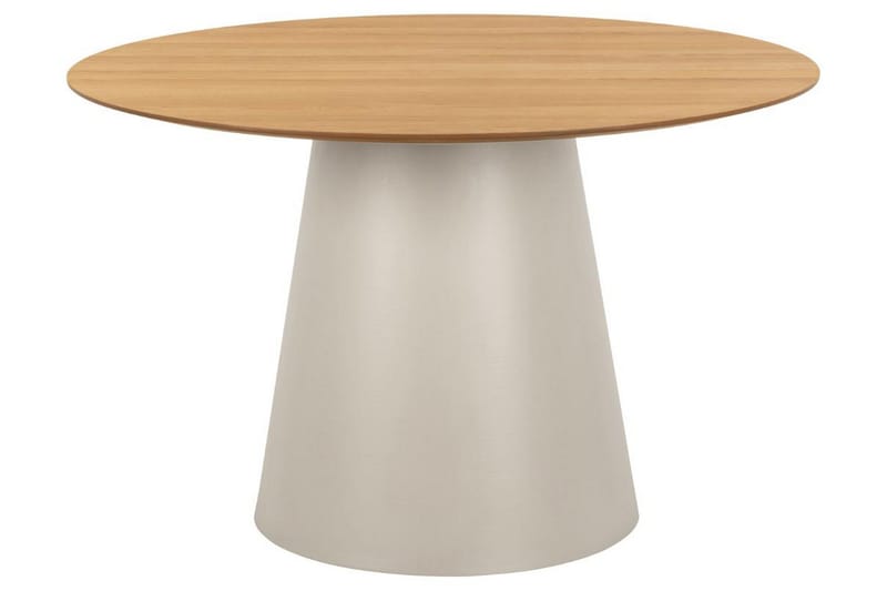 Soli Runt Matbord 120 cm med Ek- och Metallutseende - Brun - Möbler - Matplats - Matbord & köksbord