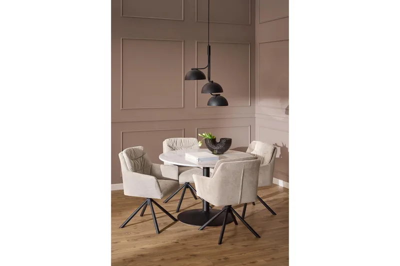 Stabby Matbord 110x110 cm Rund - Vit - Möbler - Matplats - Matbord & köksbord