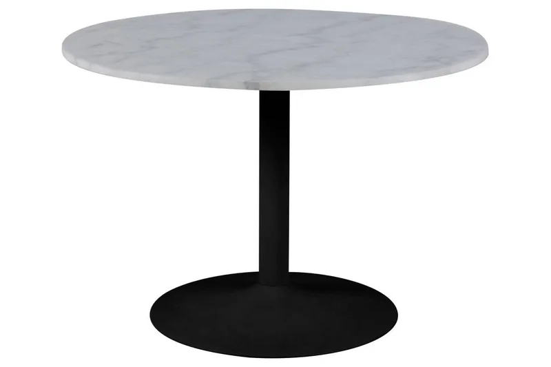 Stabby Runt Matbord 110 cm i Marmor, Vit