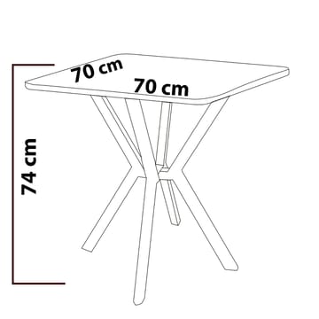 Stedum Matgrupp Bord 70 cm + 2 Stolar - Grå Och Vit - Möbler - Matplats - Matgrupp & matbord med stolar