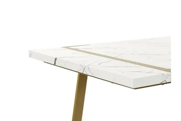 Stensby Matbord 90x200 cm - Vit/Guld - Möbler - Matplats - Matbord & köksbord