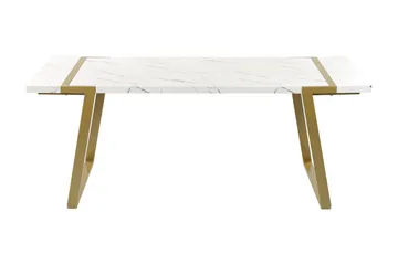 Stensby Matbord 90x200 cm - Vit/Guld - Möbler - Matplats - Matbord & köksbord