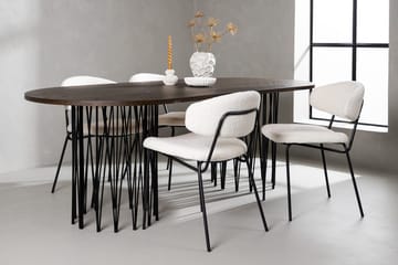 Stone Matbord 220x100x74 cm Oval med 4 Chico Matstol - Möbler - Matplats - Matgrupp & matbord med stolar