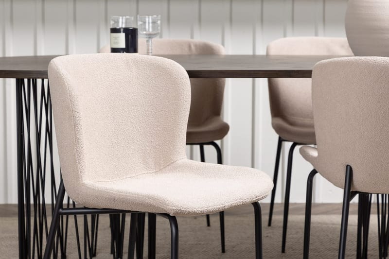 Stone Matbord 220x100x74 cm Oval med 4 Modesto Matstol - Möbler - Matplats - Matgrupp & matbord med stolar