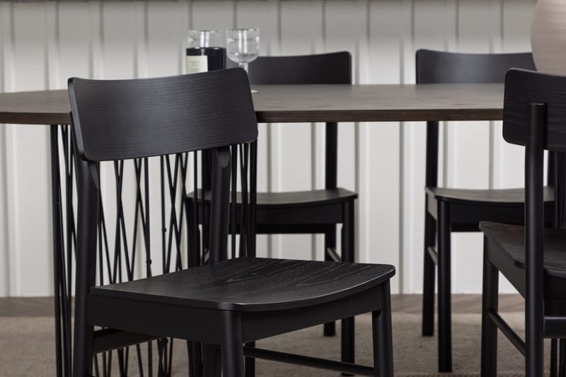 Stone Matbord 220x100x74 cm Oval med 4 Montros Matstol - Möbler - Matplats - Matgrupp & matbord med stolar