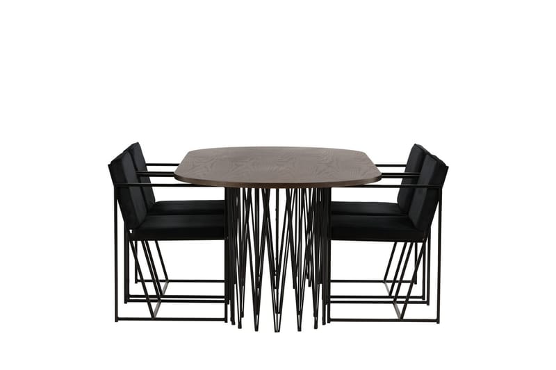 Stone Matbord 220x100x74 cm Oval med 4 Richmond Matstol - Möbler - Matplats - Matgrupp & matbord med stolar