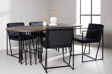 Stone Matbord 220x100x74 cm Oval med 4 Richmond Matstol - Möbler - Matplats - Matgrupp & matbord med stolar
