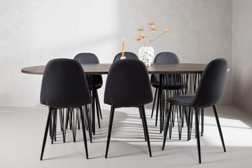 Stone Matbord 220x100x74 cm Oval med 6 Polar Matstol - Möbler - Matplats - Matgrupp & matbord med stolar