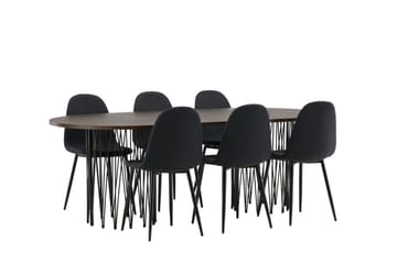 Stone Matbord 220x100x74 cm Oval med 6 Polar Matstol - Möbler - Matplats - Matgrupp & matbord med stolar