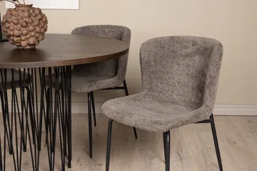 Stone Matgrupp 120 cm Rund med 4 Modesto stolar - Beige - Möbler - Matplats - Matgrupp & matbord med stolar