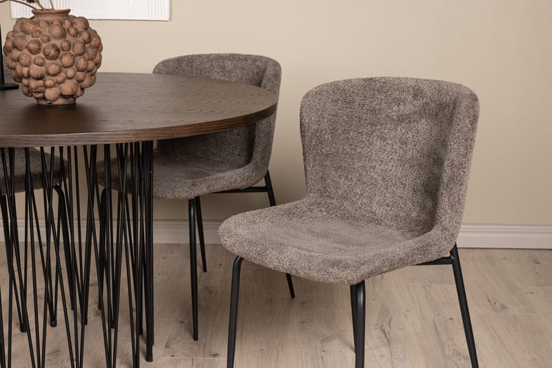 Stone Matgrupp 120 cm Rund med 4 Modesto stolar - Beige - Möbler - Matplats - Matgrupp & matbord med stolar