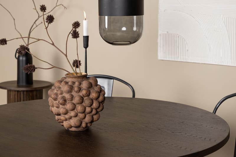 Stone Matgrupp 120 cm Rund med 4 Tempe stolar - Mocca - Möbler - Matplats - Matgrupp & matbord med stolar