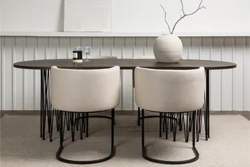 Stone Matgrupp 220 cm Oval med 4 Simrishamn stolar - Beige - Möbler - Matplats - Matgrupp & matbord med stolar