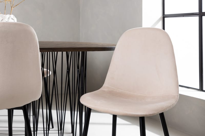 Stone Matgrupp 220 cm Oval med 6 Polar stolar - Beige - Möbler - Matplats - Matgrupp & matbord med stolar