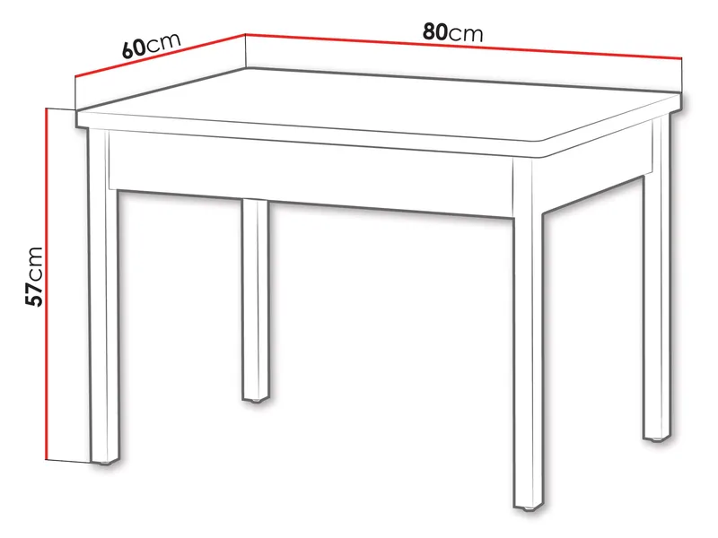 Storys Matbord 80x57 cm - Beige, ek - Möbler - Matplats - Matbord & köksbord