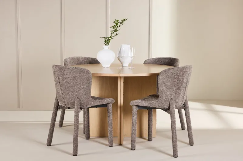 Strada Matbord 120 cm Rektangulär med 4 Astoria Matstol