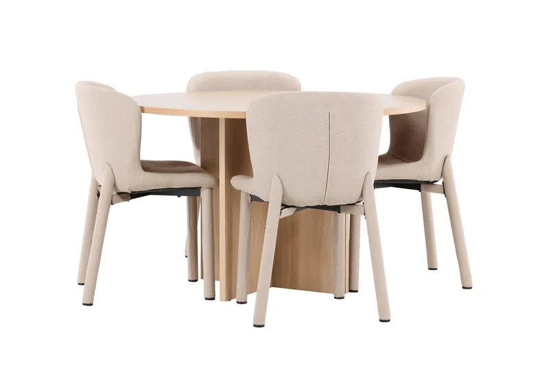Strada Matbord 120 cm Rektangulär med 4 Astoria Matstol - Möbler - Matplats - Matgrupp & matbord med stolar