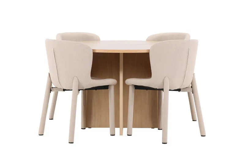 Strada Matbord 120 cm Rektangulär med 4 Astoria Matstol - Möbler - Matplats - Matgrupp & matbord med stolar