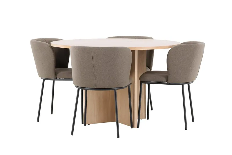 Strada Matbord 120 cm Rektangulär med 4 Edina Matstol - Möbler - Matplats - Matgrupp & matbord med stolar