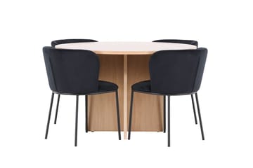 Strada Matbord 120 cm Rektangulär med 4 Edina Matstol - Möbler - Matplats - Matgrupp & matbord med stolar